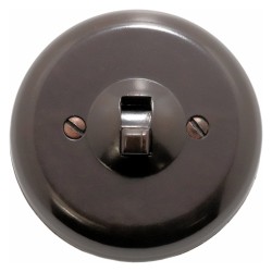 Rolls Bakelite Low Profile Light Switch, 1Way, 5Amp 230VAC