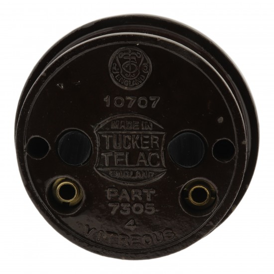 Tucker Telac Low Profile Vintage Bakelite and Ceramic 1Way Switch
