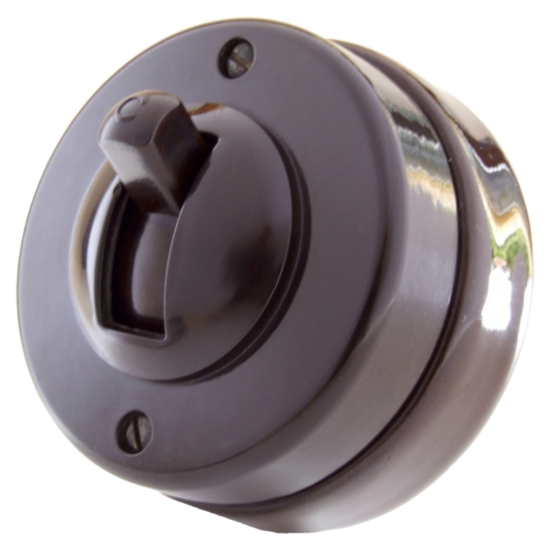 Crabtree Vintage Brown Bakelite Toggle Light Switch 1Way Crabtree Vintage Brown Bakelite Toggle Light Switch 1Way