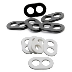 Two Hole Cord Clamp 6mm in Black or White 5Pack Two Hole Cord Clamp 6mm in Black or White 5Pack