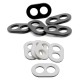 Two Hole Cord Clamp 6mm in Black or White 5Pack