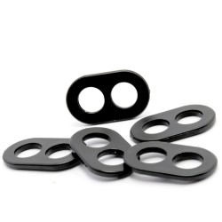 Two Hole Cord Clamp 6mm in Black or White 5Pack Two Hole Cord Clamp 6mm in Black or White 5Pack