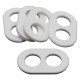 Two Hole Cord Clamp 6mm in Black or White 5Pack