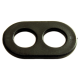 Cord Wire Grip Clamp Gland Grommet Two Hole 6mm in Black Cord Wire Grip Clamp Gland Grommet Two Hole 6mm in Black