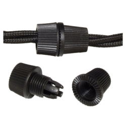 Cord Wire Wire Grip Clamp Gland Grommet 10mm Thread in Black Cord Wire Wire Grip Clamp Gland Grommet 10mm Thread in Black