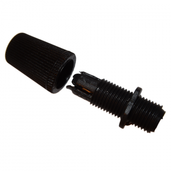 Two Part Nylon Flex Clamp, 10mm Threaded in Black