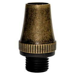 Two Part Metal Flex Clamp, 10mm Threaded in Antique Brass Finish Two Part Metal Flex Clamp, 10mm Threaded in Antique Brass Finish