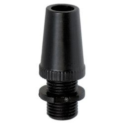 Two Part Metal Flex Clamp, 10mm Threaded in Black Finish Two Part Metal Flex Clamp, 10mm Threaded in Black Finish