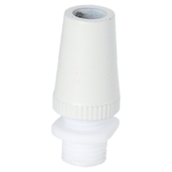 Two Part Metal Flex Clamp, 10mm Threaded, in White Finish