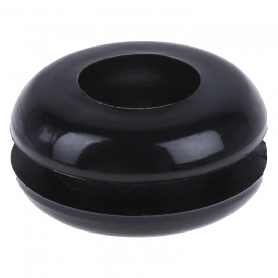 10Pack Black PVC 10mm Cable Grommet for Maximum of 6.4mm Cable Dia.