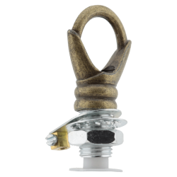 Art Deco Styled Hook and/or Loop for Ceiling Rose Bulb Holder Various Finishes 