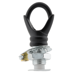 Deco Styled Ceiling Rose and Bulb Holder Loop in Black Deco Styled Ceiling Rose and Bulb Holder Loop in Black