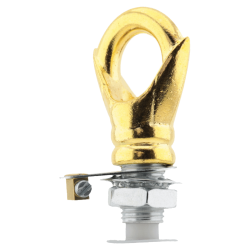 Deco Styled Ceiling Rose and Bulb Holder Loop in Polished Brass Finish Deco Styled Ceiling Rose and Bulb Holder Loop in Polished Brass Finish