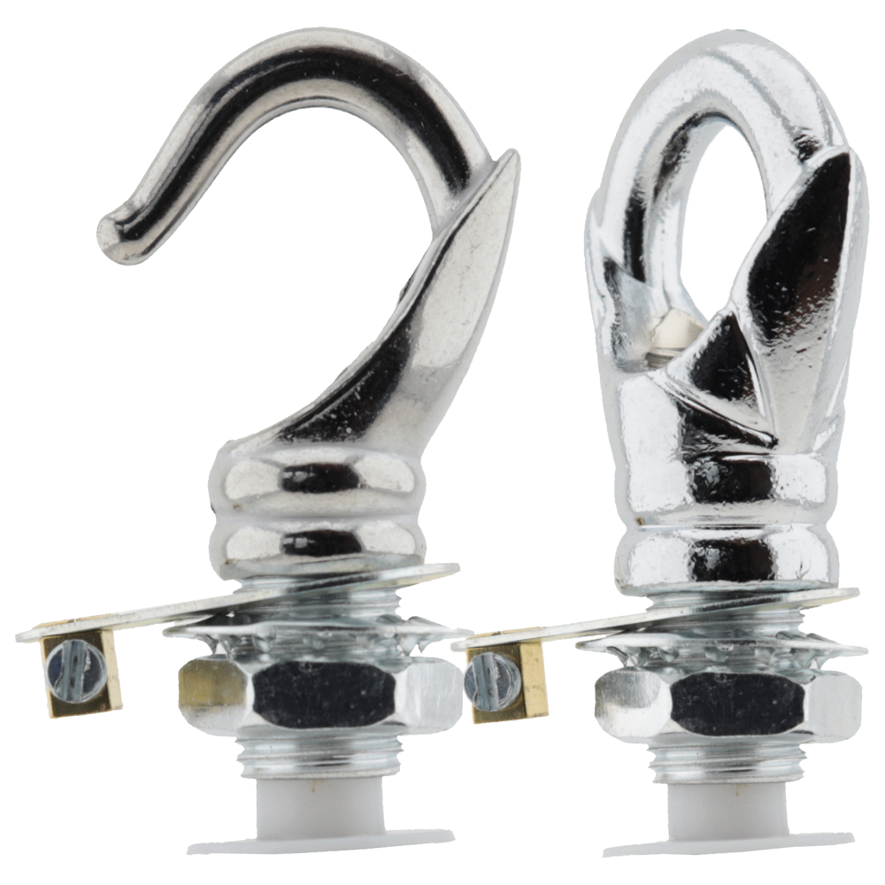 Art Deco Emporium Deco Inspired Celiing Pendant Hook and Loop in Bright Nickel Finish