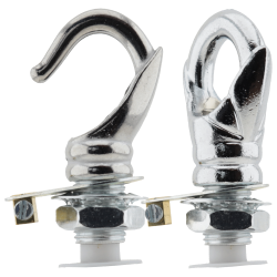 Deco Inspired Celiing Pendant Hook and Loop in Bright Nickel Finish Deco Inspired Celiing Pendant Hook and Loop in Bright Nickel Finish