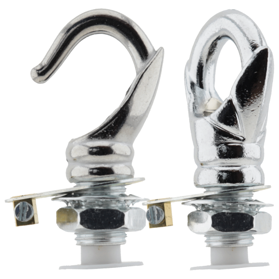 Deco Inspired Celiing Pendant Hook and Loop in Bright Nickel Finish Deco Inspired Celiing Pendant Hook and Loop in Bright Nickel Finish