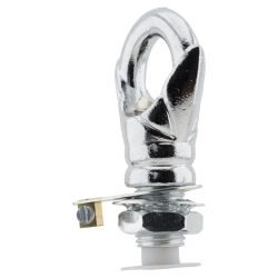 Deco Styled Ceiling Rose and Bulb Holder Loop in Silver Nickel Finish Deco Styled Ceiling Rose and Bulb Holder Loop in Silver Nickel Finish