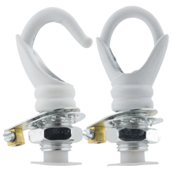 Deco Inspired Celiing Pendant Hook and Loop in White Finish Deco Inspired Celiing Pendant Hook and Loop in White Finish