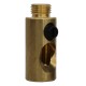 Raw Brass Side Entry Cord Grip for Side Wiring of a Lampholder with Bottom Feed