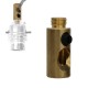 Raw Brass Side Entry Cord Grip for Side Wiring of a Lampholder with Bottom Feed