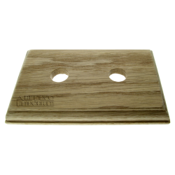 Solid Oak Switch Mount Pattress 2Gang for 2 Switches Solid Oak Switch Mount Pattress 2Gang for 2 Switches