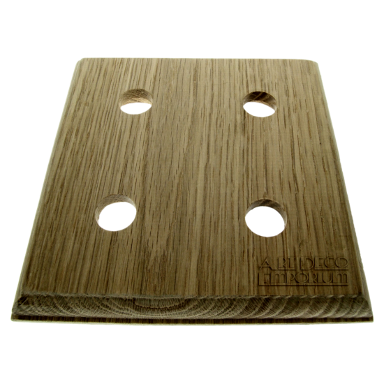 Solid Natural Oak Switch Mount Pattress 4Gang for 4 Switches Solid Natural Oak Switch Mount Pattress 4Gang for 4 Switches