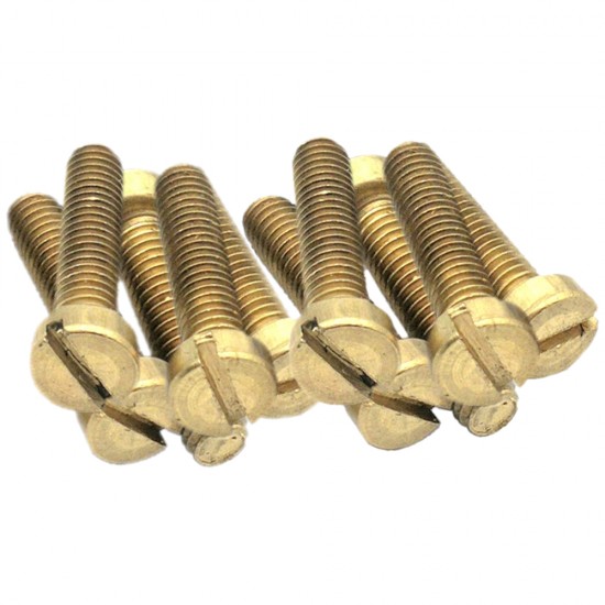 Aged Brass Slotted Cheese Head Screw M2.5 x 10mm (10 Pack)