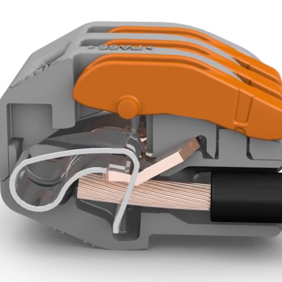 Wago 222-413 Compact splicing connector; 3-conductor terminal block