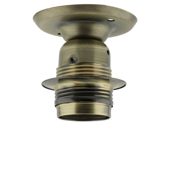 E27 Batten Lampholder in Antique Brass Finish