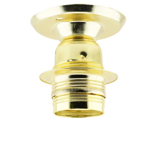 E27 Batten Lampholder in Polished Brass Finish