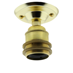 E27 Batten Lampholder in Raw Brass Finish