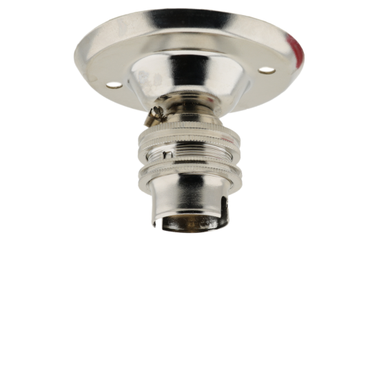 B22 Batten Lampholder in Silver Nickel Finish B22 Batten Lampholder in Silver Nickel Finish