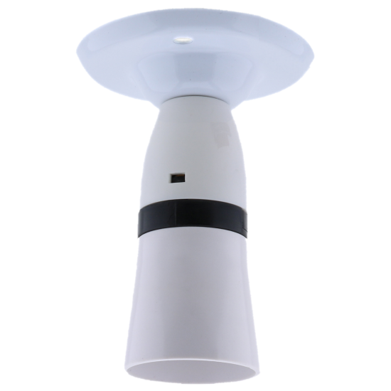 B22 Skirted Batten Lampholder in White