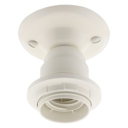 E27 Batten Lampholder in Off-White