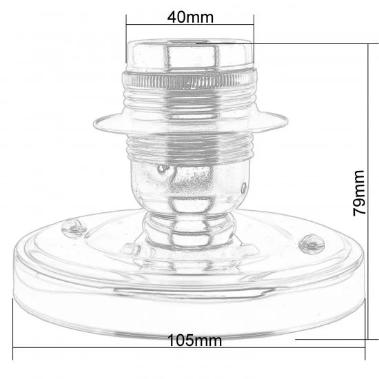 Art Deco Emporium Straight Batten Lamp Holder ESE27 in Antique Brass