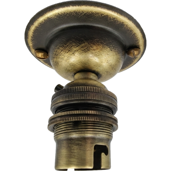B22 Solid Brass Batten Lampholder in Hand-Antiqued Finish B22 Solid Brass Batten Lampholder in Hand-Antiqued Finish