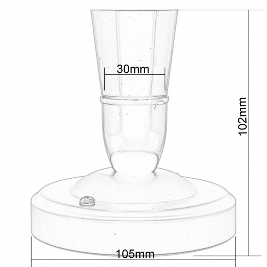 Large B22 Skirted Lampholder in Black Bakelite