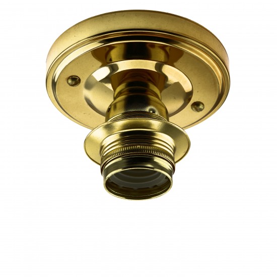 Large E27 Batten Lampholder in Polished Brass Finish