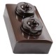 Original Refurbished Crabtree Toggle Switches on a Bakelite Surface Mount Plate and Pattress