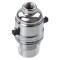 Switched Lampholder B22 Nickel Plated with Shade Ring, 10mm Threaded Entry