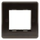 Dark Brown Euro Plate -1-Gang-Twin Aperture-Unfurnished