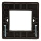 Dark Brown Euro Plate -1-Gang-Twin Aperture-Unfurnished