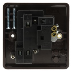 Dark Brown Fused Spur -13Amp-Switched-Neon Lamp