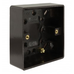 Dark Brown Surface Mount Pattress Back-Box -1-Gang-25mm Dark Brown Surface Mount Pattress Back-Box -1-Gang-25mm
