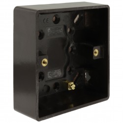 Dark Brown Surface Mount Pattress Back-Box -1-Gang-25mm Dark Brown Surface Mount Pattress Back-Box -1-Gang-25mm