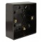 Dark Brown Surface Mount Pattress Back-Box -1-Gang-25mm