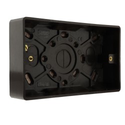 Dark Brown Surface Mount Pattress Back-Box -2-Gang-25mm Dark Brown Surface Mount Pattress Back-Box -2-Gang-25mm