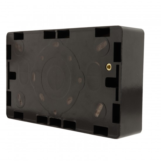 Dark Brown Surface Mount Pattress Back-Box -2-Gang-25mm