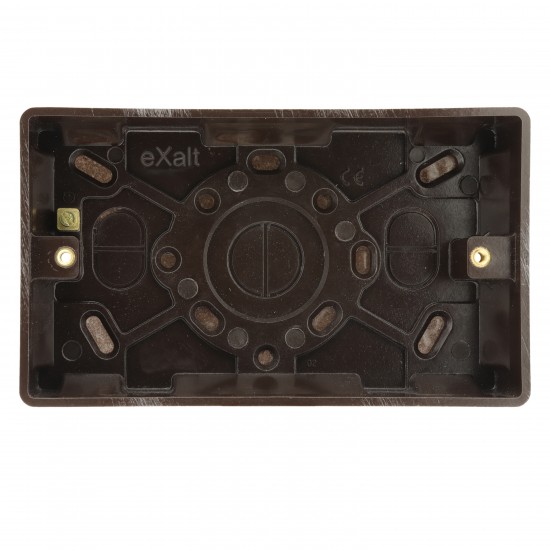 Dark Brown Surface Mount Pattress Back-Box -2-Gang-25mm