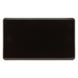 Dark Brown Blanking Plate -2 Gang